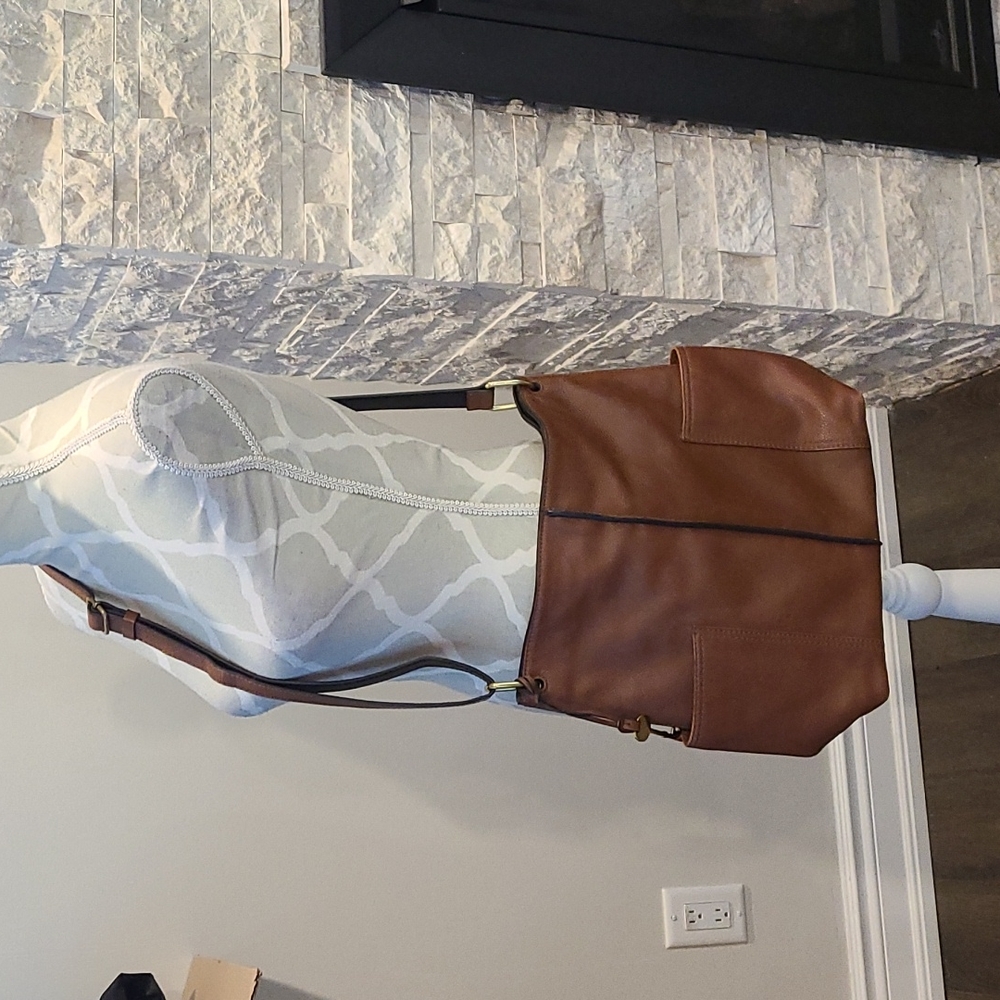 Fossil Lane N/S Leather Crossbody purse / bag